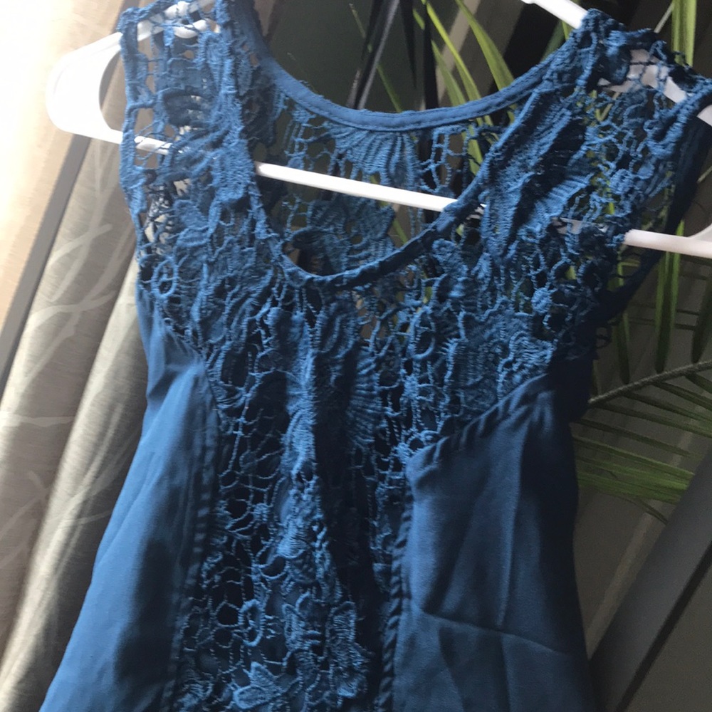 Lace chiffon top